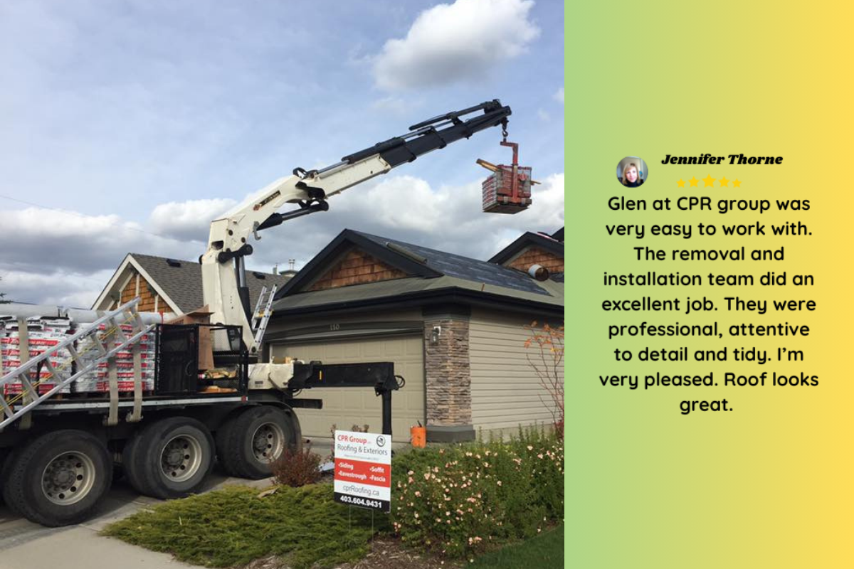 CPR Group Ltd crew installing a residential roof in Calgary