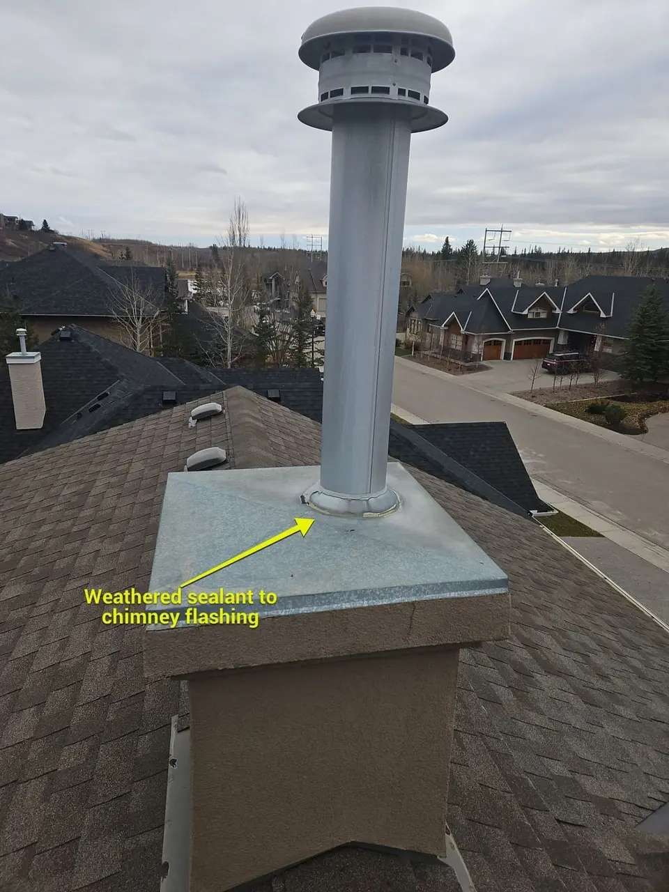 Chimney flashing sealant expired