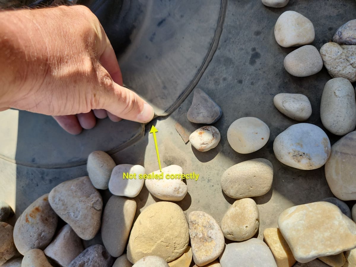 EPDM roof seam failed from bad workmanship