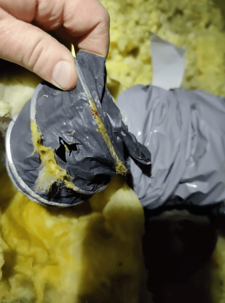 Puncture to duct (flexpipe)