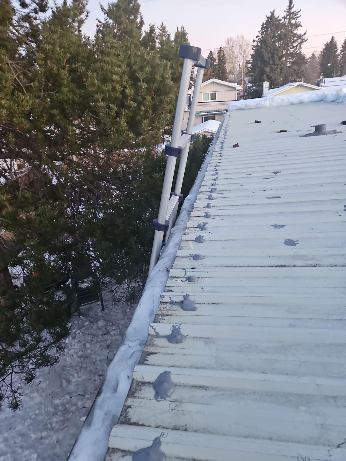 Sealant renewal to metal roof rusted fasteners