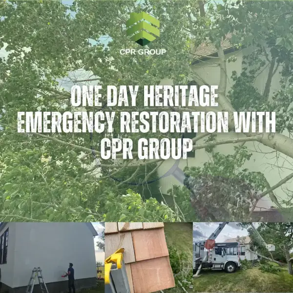 One-day emergency heritage restoration success story at Pioneer Acres Museum's Crown School building in Irricana