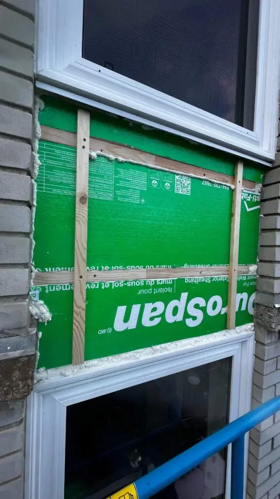 DuroSpan insulation between windows for Newhaven Calgary Condos