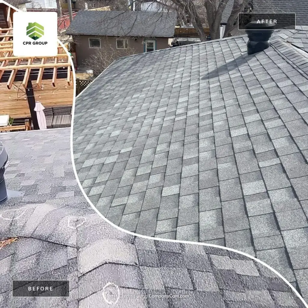 Hail damage roof restoration in Calgary by CPR Group Ltd