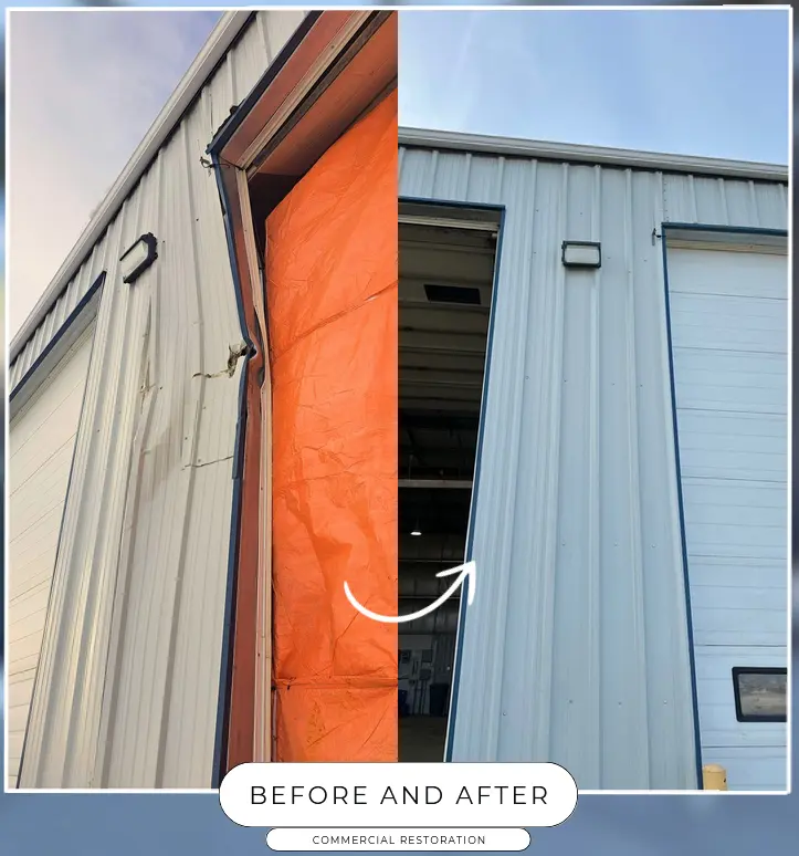 Commercial restoration of a grader shop in Hussar, Alberta by CPR Group Ltd