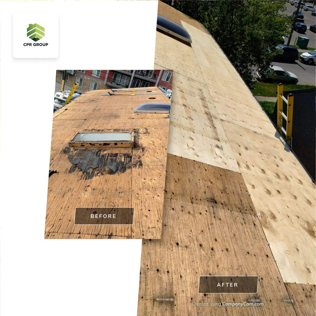 Roof sheathing repair in Calgary by CPR Group Ltd