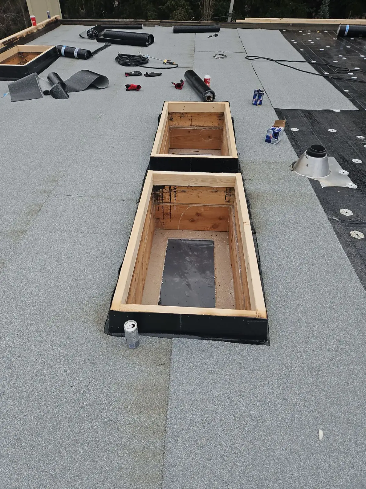 curbed skylight installation on a flat roof 67 Bel-Aire Pl SW Calgary, AB T2V 2C3